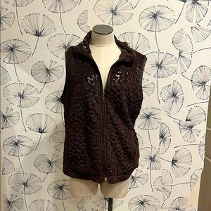 Sport Haley L  Brown Crochet Vest
